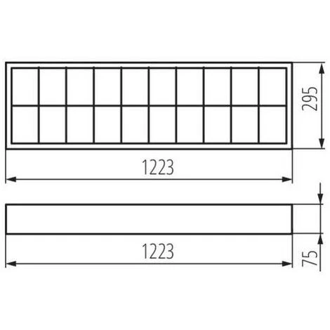 KANLUX Dalle Avec Grille Saillie 1223x295mm Pour Tubes LED T8 2x36W Max 3 KANLUX Dalle Avec Grille Saillie 1223x295mm Pour Tubes LED T8 2x36W Max – Image 3