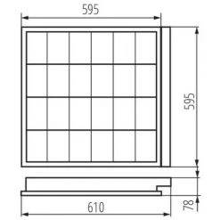 KANLUX Dalle Avec Grille Encastrable 610x595mm Pour Tubes LED T8 4x18W Max REGIS 7 KANLUX Dalle Avec Grille Encastrable 610x595mm Pour Tubes LED T8 4x18W Max REGIS -Promos Réglette & réglette LED Boutique 19899620 4