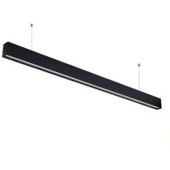 OPTONICA Réglette LED Fine Noire Suspendue 50W UGR19 Linkable 1200mm Blanc Naturel 4000K