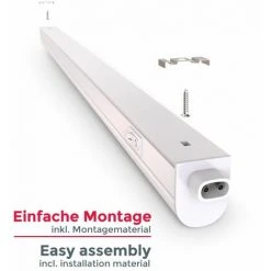 B.K.Licht Réglette LED Pour Cuisine Et Atelier, Platine LED 15W, Longueur 873 Mm, 1200 Lm, Lumière Blanche Neutre 4000K -Promos Réglette & réglette LED Boutique 20408589 3