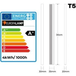 EUROPALAMP Tube LED T5 4W Blanc Froid 6000K Longueur 30cm 9 EUROPALAMP Tube LED T5 4W Blanc Froid 6000K Longueur 30cm -Promos Réglette & réglette LED Boutique 2266719 5