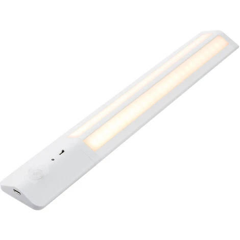 MANTA Réglette LED Barre Lumineuse éclairage Lampe De Placard Avec Détecteur Mouvement Rechargeable 3000K Blanc Chaud 1 MANTA Réglette LED Barre Lumineuse éclairage Lampe De Placard Avec Détecteur Mouvement Rechargeable 3000K Blanc Chaud