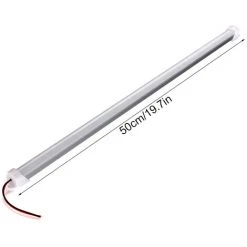 MANTA Barre De Bande 9W 50cm 5630 36SMD LED Cabinet Light Rigide étanche Avec Couvercle DC 12V Blanc -Promos Réglette & réglette LED Boutique 23564638 3