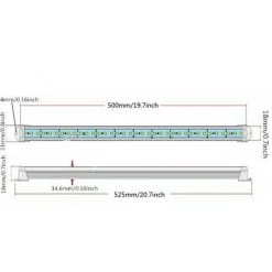 MANTA Barre De Bande 9W 50cm 5630 36SMD LED Cabinet Light Rigide étanche Avec Couvercle DC 12V Blanc -Promos Réglette & réglette LED Boutique 23564638 5