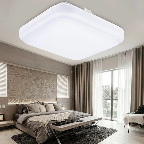 MANTA Plafonniers LED Panneau Bas Carré Cuisine Salle De Bains Applique Murale 24W 27x27cm 2 MANTA Plafonniers LED Panneau Bas Carré Cuisine Salle De Bains Applique Murale 24W 27x27cm – Image 2