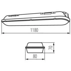 KANLUX Luminaire étanche 40W 120cm MAH-LED 4200lm - Blanc Naturel 4000K 5 KANLUX Luminaire étanche 40W 120cm MAH-LED 4200lm - Blanc Naturel 4000K -Promos Réglette & réglette LED Boutique 26597574 3