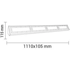 OPTONICA Barre LED Lumineuse étanche IP44 200W 1110mm 20000lm - Blanc Du Jour 6000K 7 OPTONICA Barre LED Lumineuse étanche IP44 200W 1110mm 20000lm - Blanc Du Jour 6000K -Promos Réglette & réglette LED Boutique 26598259 4