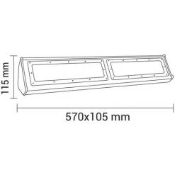 OPTONICA Barre LED Lumineuse étanche IP44 100W 565mm 10000lm - Blanc Du Jour 6000K -Promos Réglette & réglette LED Boutique 26598262 4