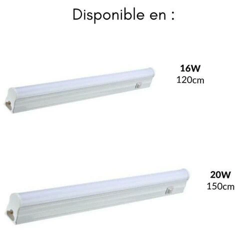 Tube Néon LED 150cm T5 20W Avec Interrupteur - Blanc Neutre 4000K - 5500K - SILAMP - Blanc Neutre 4000K - 5500K 5 Tube Néon LED 150cm T5 20W Avec Interrupteur - Blanc Neutre 4000K - 5500K - SILAMP - Blanc Neutre 4000K - 5500K – Image 5