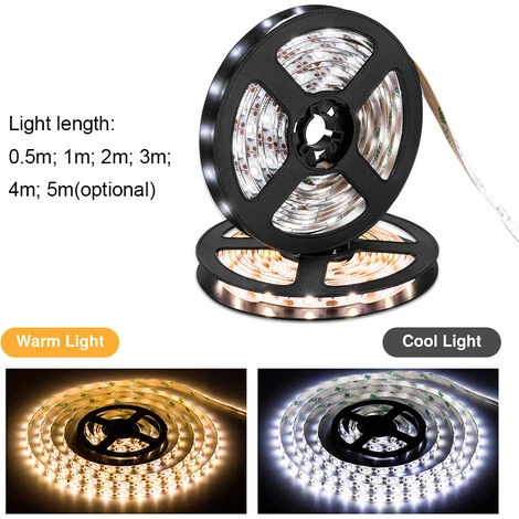 ASUPERMALL Lumiere Led Avec Bande Lumineuse De Gradation De Memoire Tactile Usb Bande Lumineuse De Decoration D'Armoire A La Maison 5M Lumiere Blanche 3 ASUPERMALL Lumiere Led Avec Bande Lumineuse De Gradation De Memoire Tactile Usb Bande Lumineuse De Decoration D'Armoire A La Maison 5M Lumiere Blanche – Image 3