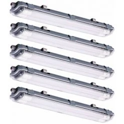 ETC-SHOP Lot De 5 Lampes à Tubes LED Halls D'entrepôt Plafonniers Lumière Du Jour Garages Projecteurs D'atelier