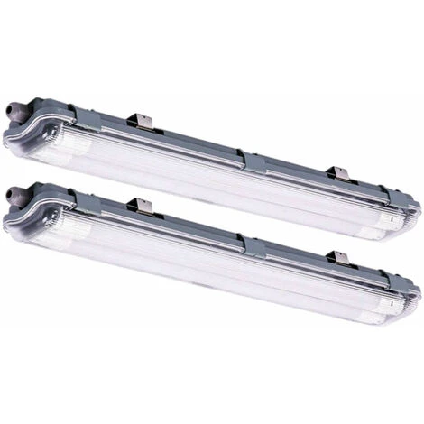 ETC-SHOP Lot De 2 Lampes à Tubes LED, Lumière Du Jour, Entrepôts Industriels, Halls, Plafonniers, Spots Pour Pièces Humides 1 ETC-SHOP Lot De 2 Lampes à Tubes LED, Lumière Du Jour, Entrepôts Industriels, Halls, Plafonniers, Spots Pour Pièces Humides