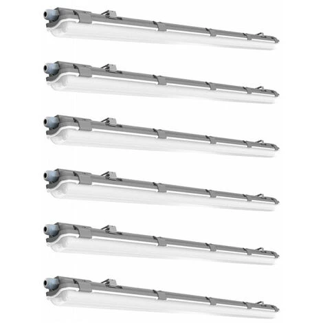 ETC-SHOP 6x Lampes De Baignoire LED, Tubes Lumière Du Jour, Entrepôts, Halls, Sous-sols, Plafonniers Résistants à L'humidité, Longueur 127,5 Cm 1 ETC-SHOP 6x Lampes De Baignoire LED, Tubes Lumière Du Jour, Entrepôts, Halls, Sous-sols, Plafonniers Résistants à L'humidité, Longueur 127,5 Cm
