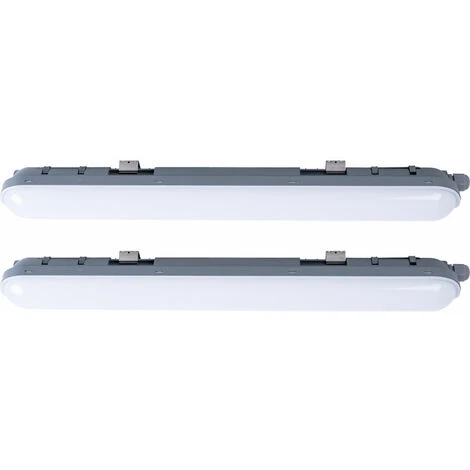 ETC-SHOP Lot De 2 Lampes SMD LED 18 Watts Tube De Plafond Pour Hall D'entrepôt Lampes 6000 K Lumière Du Jour Pour Atelier 1 ETC-SHOP Lot De 2 Lampes SMD LED 18 Watts Tube De Plafond Pour Hall D'entrepôt Lampes 6000 K Lumière Du Jour Pour Atelier