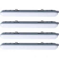 ETC-SHOP Ensemble De 4 Tubes De Plafond à LED Tubes D'éclairage Atelier Garangen éclairage Lumière Du Jour Projecteurs Industriels