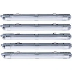 ETC-SHOP Lot De 5 Tubes LED, Lampes, Entrepôts, Ateliers Industriels, Plafonds, Luminaires, Garages, Tubes, 4000K
