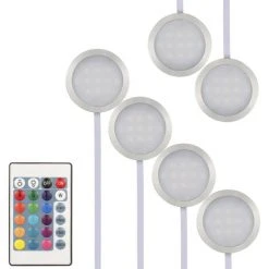 ASUPERMALL Six Ensembles De Lampe Led Rgb Circulaire Dimmable Armoire De Commande A Distance -Promos Réglette & réglette LED Boutique 27737214 3