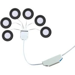 HAPPYSHOPPING LED Cabinet Light Night Light, Black 6 Pack/1 Drag 6 - Black 6 Pack/1 Drag 6