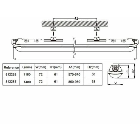 Réglette LED Etanche Câblage Traversant 120cm 40W 4000K IP65 CREALYS 5 Réglette LED Etanche Câblage Traversant 120cm 40W 4000K IP65 CREALYS – Image 5
