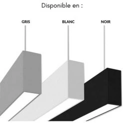 Suspension Linéaire LED 120cm 40W Interconnectable NOIR - Noir - SILAMP - Noir 8 Suspension Linéaire LED 120cm 40W Interconnectable NOIR - Noir - SILAMP - Noir -Promos Réglette & réglette LED Boutique 28907249 4