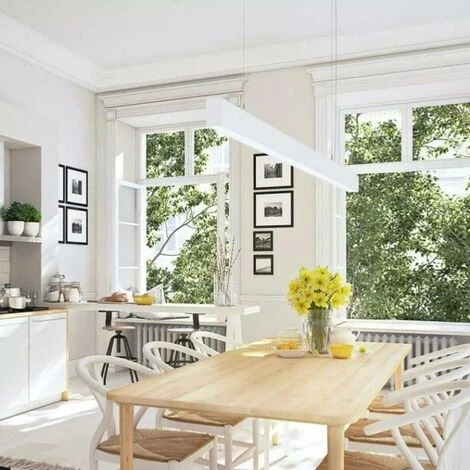 Suspension Linéaire LED 120cm 40W Interconnectable BLANC - SILAMP 2 Suspension Linéaire LED 120cm 40W Interconnectable BLANC - SILAMP – Image 2