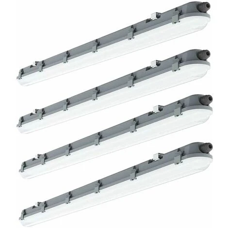 ETC-SHOP 4x LED Plafonnier éclairage De La Lampe De La Baignoire L 120cm 4000 Kelvin, 4320 Lumen Lumière Humide Et Humide Pour Garage, Sous-sol, Atelier Automobile, Hall, Entrepôt, Bureau, Industrie 1 ETC-SHOP 4x LED Plafonnier éclairage De La Lampe De La Baignoire L 120cm 4000 Kelvin, 4320 Lumen Lumière Humide Et Humide Pour Garage, Sous-sol, Atelier Automobile, Hall, Entrepôt, Bureau, Industrie