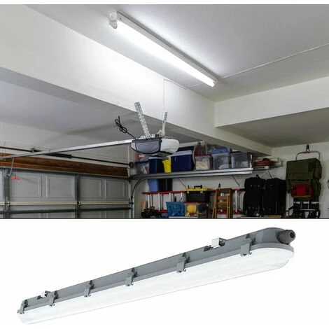 ETC-SHOP 4x LED Plafonnier éclairage De La Lampe De La Baignoire L 120cm 4000 Kelvin, 4320 Lumen Lumière Humide Et Humide Pour Garage, Sous-sol, Atelier Automobile, Hall, Entrepôt, Bureau, Industrie 5 ETC-SHOP 4x LED Plafonnier éclairage De La Lampe De La Baignoire L 120cm 4000 Kelvin, 4320 Lumen Lumière Humide Et Humide Pour Garage, Sous-sol, Atelier Automobile, Hall, Entrepôt, Bureau, Industrie – Image 5