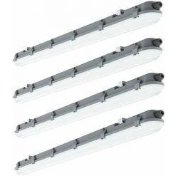 ETC-SHOP Lot De 4 Plafonniers LED Longueur 120cm 4000 Kelvin, 4320 Lumens Lumière Humide Et Humide Pour Garage, Sous-sol, Atelier, Hall, Entrepôt, Bureau, Industrie