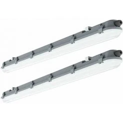 ETC-SHOP 2x LED Plafonnier éclairage De Lampe De Baignoire L 120cm 4000 Kelvin, 4320 Lumen Lumière Humide Et Humide Pour Garage, Cave, Atelier Automobile, Hall, Entrepôt, Bureau, Industrie