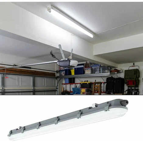 ETC-SHOP 2x LED Plafonnier éclairage De Lampe De Baignoire L 120cm 4000 Kelvin, 4320 Lumen Lumière Humide Et Humide Pour Garage, Cave, Atelier Automobile, Hall, Entrepôt, Bureau, Industrie 5 ETC-SHOP 2x LED Plafonnier éclairage De Lampe De Baignoire L 120cm 4000 Kelvin, 4320 Lumen Lumière Humide Et Humide Pour Garage, Cave, Atelier Automobile, Hall, Entrepôt, Bureau, Industrie – Image 5