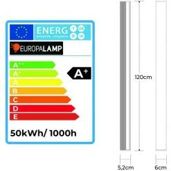 EUROPALAMP Boitier étanche LED Intégrées 36W Blanc Froid 6000K 120CM -Promos Réglette & réglette LED Boutique 29528031 4