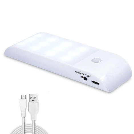 ASUPERMALL Pir Detecteur De Mouvement Led Night Light Usb Rechargeable Corps Humain Lampe A Induction Pour Armoire / Penderie / Cabinet / Armoires / Escaliers / Hall D'Entree, Blanc 1 ASUPERMALL Pir Detecteur De Mouvement Led Night Light Usb Rechargeable Corps Humain Lampe A Induction Pour Armoire / Penderie / Cabinet / Armoires / Escaliers / Hall D'Entree, Blanc