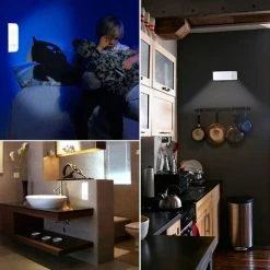 ASUPERMALL Pir Detecteur De Mouvement Led Night Light Usb Rechargeable Corps Humain Lampe A Induction Pour Armoire / Penderie / Cabinet / Armoires / Escaliers / Hall D'Entree, Blanc 6 ASUPERMALL Pir Detecteur De Mouvement Led Night Light Usb Rechargeable Corps Humain Lampe A Induction Pour Armoire / Penderie / Cabinet / Armoires / Escaliers / Hall D'Entree, Blanc -Promos Réglette & réglette LED Boutique 30043994 2