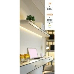 GEFOM Réglette Led 30 Cm - Extra Plate - Interrupteur Tactile 300 Mm -Promos Réglette & réglette LED Boutique 30053219 5