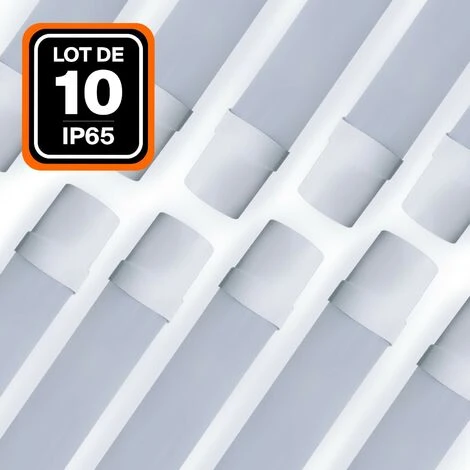 EUROPALAMP LOT DE 10 RÉGLETTES LED 36W 120CM ÉTANCHE IP65 BLANC NEUTRE - Blanc Neutre 4500K 1 EUROPALAMP LOT DE 10 RÉGLETTES LED 36W 120CM ÉTANCHE IP65 BLANC NEUTRE - Blanc Neutre 4500K