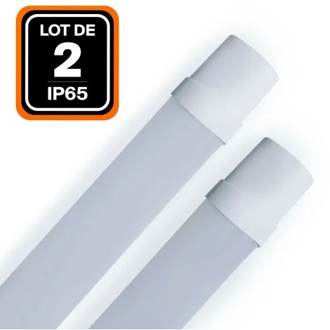 EUROPALAMP LOT DE 2 RÉGLETTES LED 36W 120CM ÉTANCHE IP65 BLANC NEUTRE 1 EUROPALAMP LOT DE 2 RÉGLETTES LED 36W 120CM ÉTANCHE IP65 BLANC NEUTRE