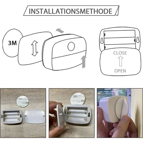LangRay Lot De 4 Veilleuses LED Avec Détecteur De Mouvement Gritin Blanc Lampe De Nuit Pour Enfant On/Off Éclairage De Placard Avec Adhésif Éclairage D'orientation Pour Chambre D'enfant, Chambre à Coucher, Couloir, Etc. 3 LangRay Lot De 4 Veilleuses LED Avec Détecteur De Mouvement Gritin Blanc Lampe De Nuit Pour Enfant On/Off Éclairage De Placard Avec Adhésif Éclairage D'orientation Pour Chambre D'enfant, Chambre à Coucher, Couloir, Etc. – Image 3