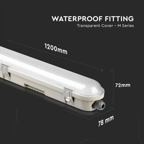 ETC-SHOP Plafonnier LED étanche 120 Cm Blanc Neutre Plafonnier D'atelier LED 4320lm Tube LED IP65, 36W 4000K, Cave Garage 5 ETC-SHOP Plafonnier LED étanche 120 Cm Blanc Neutre Plafonnier D'atelier LED 4320lm Tube LED IP65, 36W 4000K, Cave Garage – Image 5