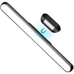 LangRay Lampe Nuit Placard Commande Tactile Dimmable, 3W Lumière De Miroir Magnétique Stick-on N'importe Où, Liseuse Rechargeable Par USB, Lampe Pour Miroir Cosmétique Salle, Cabinet, Étagère, Armoire
