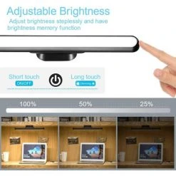 LangRay Lampe Nuit Placard Commande Tactile Dimmable, 3W Lumière De Miroir Magnétique Stick-on N'importe Où, Liseuse Rechargeable Par USB, Lampe Pour Miroir Cosmétique Salle, Cabinet, Étagère, Armoire -Promos Réglette & réglette LED Boutique 32757000 3