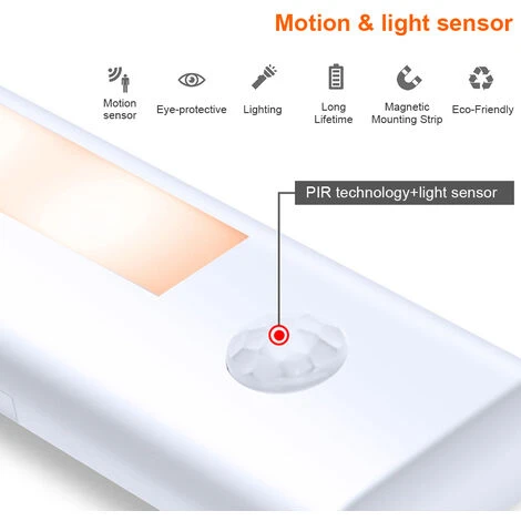 ASUPERMALL Lampe A Induction A Led Pour Corps Humain A Longue Bande, Lampe D'Armoire A Induction Magnetique A Batterie, Lumiere Chaude 4 ASUPERMALL Lampe A Induction A Led Pour Corps Humain A Longue Bande, Lampe D'Armoire A Induction Magnetique A Batterie, Lumiere Chaude – Image 4