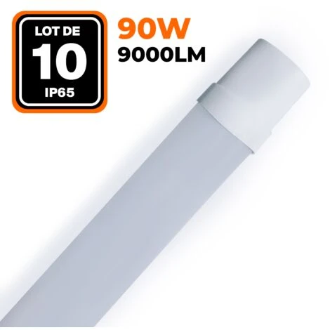 EUROPALAMP LOT DE 10 RÉGLETTES LED 90W 9000LM 150CM ÉTANCHE IP65 1 EUROPALAMP LOT DE 10 RÉGLETTES LED 90W 9000LM 150CM ÉTANCHE IP65