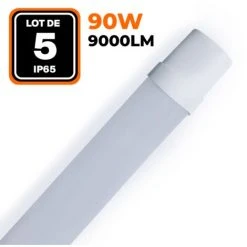 EUROPALAMP LOT DE 5 RÉGLETTES LED 90W 9000LM 150CM ÉTANCHE IP65