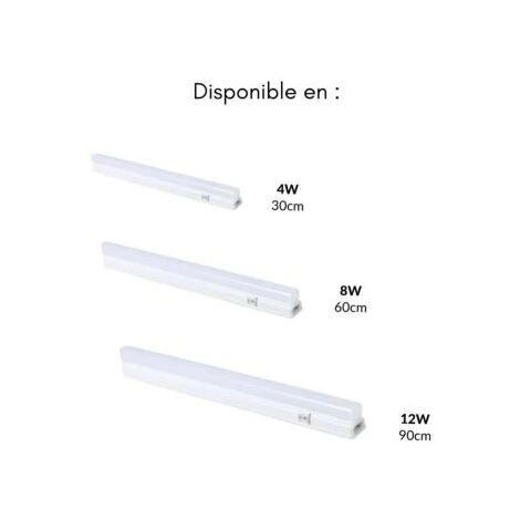 SILAMP Tube Néon LED T5 60cm 8W 2 Têtes Avec Interrupteur 5 SILAMP Tube Néon LED T5 60cm 8W 2 Têtes Avec Interrupteur – Image 5
