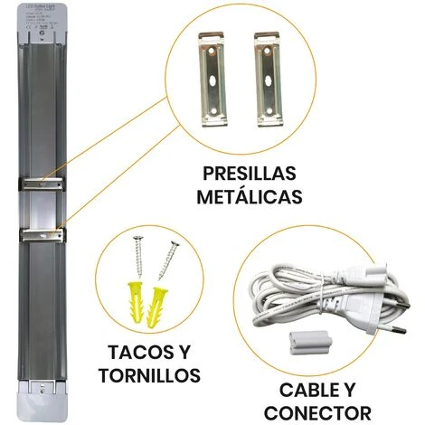 LED ATOMANT SL Luminaire LED Lineal Surface Avec Commutateur 60cm 20W 1700LM 6500K | Blanc Froid 6500K - Pack 1 Pce. - Blanc Froid 6500K 5 LED ATOMANT SL Luminaire LED Lineal Surface Avec Commutateur 60cm 20W 1700LM 6500K | Blanc Froid 6500K - Pack 1 Pce. - Blanc Froid 6500K – Image 5