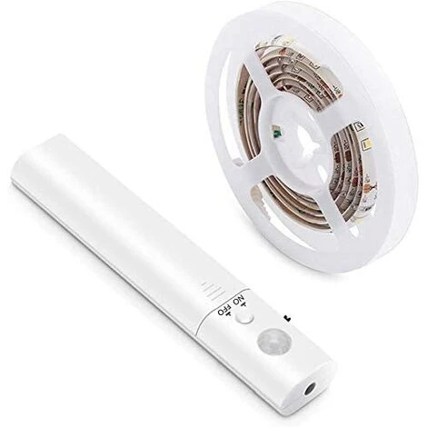 BETTERLIFE LED De Lumière De Capteur De Mouvement 2 Pièces 1M, Bande LED Flexible Blanc Chaud 1.5M Pour Armoire Murale, Armoire, Escaliers, Tiroir 5 BETTERLIFE LED De Lumière De Capteur De Mouvement 2 Pièces 1M, Bande LED Flexible Blanc Chaud 1.5M Pour Armoire Murale, Armoire, Escaliers, Tiroir – Image 5