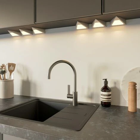 PRIOS LED Lampes Sous Meuble à Intensité Variable 'Odia' En Inox Pour Salon & Salle à Manger - Acier Inoxydable 2 PRIOS LED Lampes Sous Meuble à Intensité Variable 'Odia' En Inox Pour Salon & Salle à Manger - Acier Inoxydable – Image 2