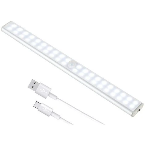 BETTERLIFE Lampe De Placard 40 LEDs, Eclairage Placard Détecteur De Mouvement, Reglette Led Rechargeable USB, Lumière De Placard, Bande Magnetique Adhésive Veilleuse LED 1 BETTERLIFE Lampe De Placard 40 LEDs, Eclairage Placard Détecteur De Mouvement, Reglette Led Rechargeable USB, Lumière De Placard, Bande Magnetique Adhésive Veilleuse LED