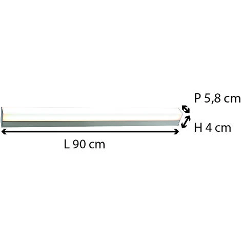 Réglette Spéciale Salle De Bains IP44 (90cm 18W 1410LM 4000K) Chrome - Voltman 2 Réglette Spéciale Salle De Bains IP44 (90cm 18W 1410LM 4000K) Chrome - Voltman – Image 2