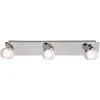 Réglette 3 Spots Spécial Salle De Bain IP44 (13,5W 1050LM 3000K) Chrome - Voltman